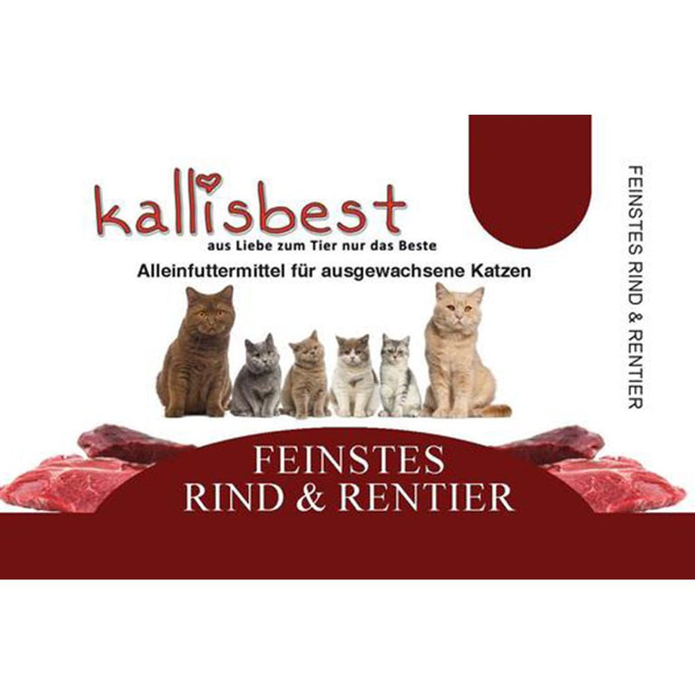 Feinstes Rind & Rentier 200g für Katzen - Kallisbest
